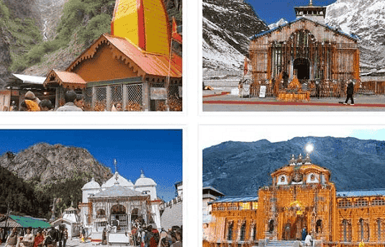 Divine temples of Yamunotri, Gangotri, Kedarnath, and Badrinath in Chardham Yatra Package from Delhi.